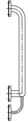 RBA Accessible Toilet Grab Rail RBA4040 850mm x 700mm 40 Degree