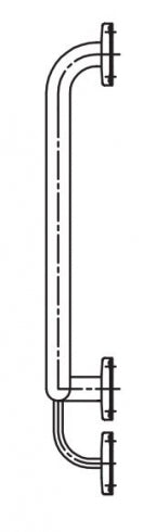 RBA Toilet Grab Rail Set 40 Degree 850 x 700mm