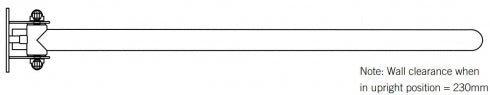 RBA RBA4007 Drop Down Rail Simple 850mm Long