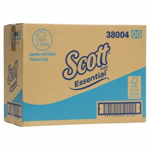Scott Essential 38004 Scott Jumbo Roll Toilet Tissue 300m