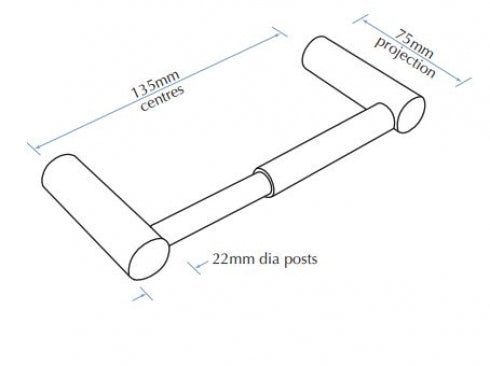Bradley Regent R008 Single Toilet Roll Holder
