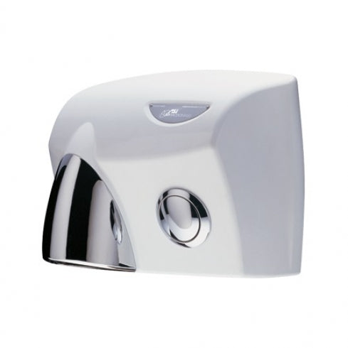 JD MACDONALD Touchdry Push Button Hand Dryer 76dB White Gloss