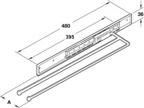 Hafele Arena 2-Arm Tea Towel Rail