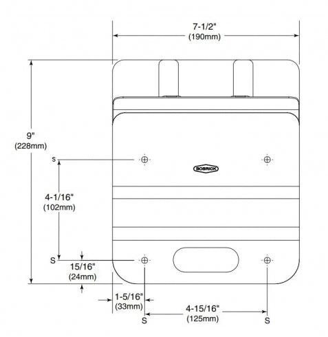 BOBRICK Klutch B635 Bathroom Device Holder