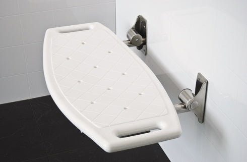 Superquip Walltect Shower Seat Folding Curved