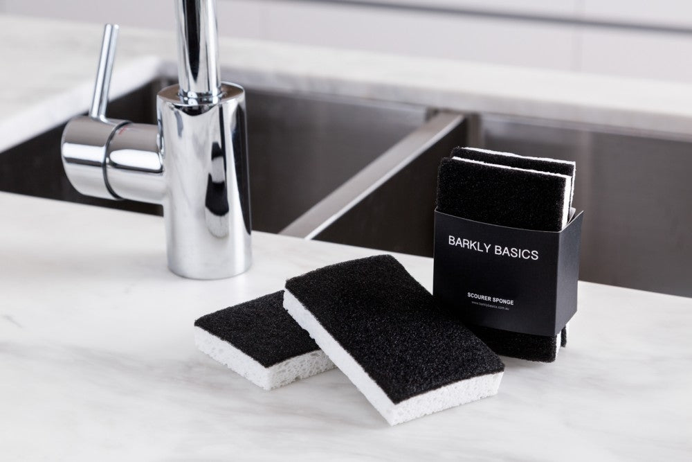 Barkly Basics Black & White Scourer Sponge