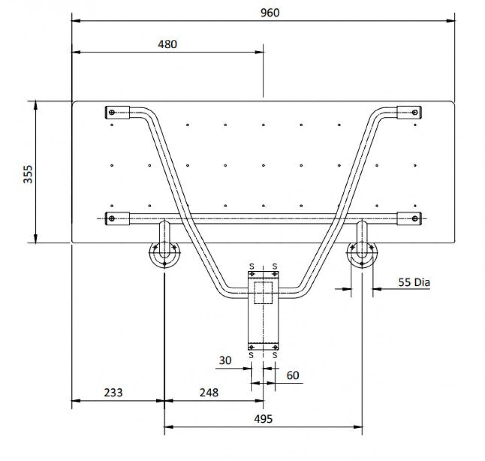 RBA Folding Shower Seat Accessible
