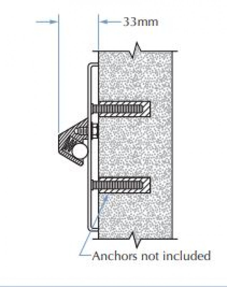 Bradley Security SA31 Towel Hook Front Mounted