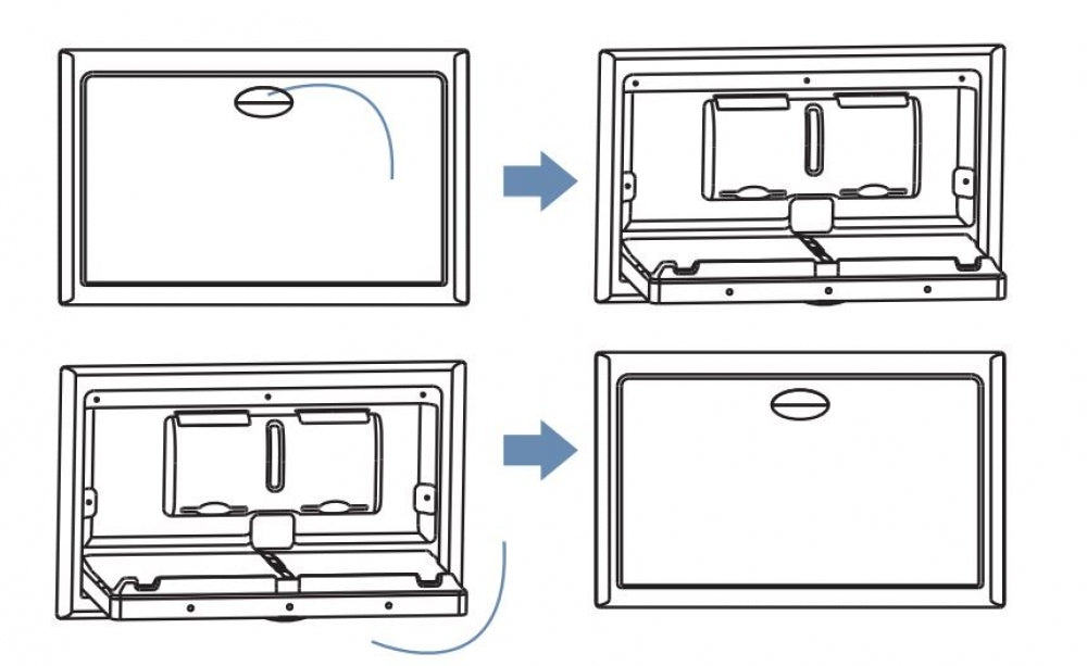 Bradley ICN-962 Baby Change Table Horizontal Recessed