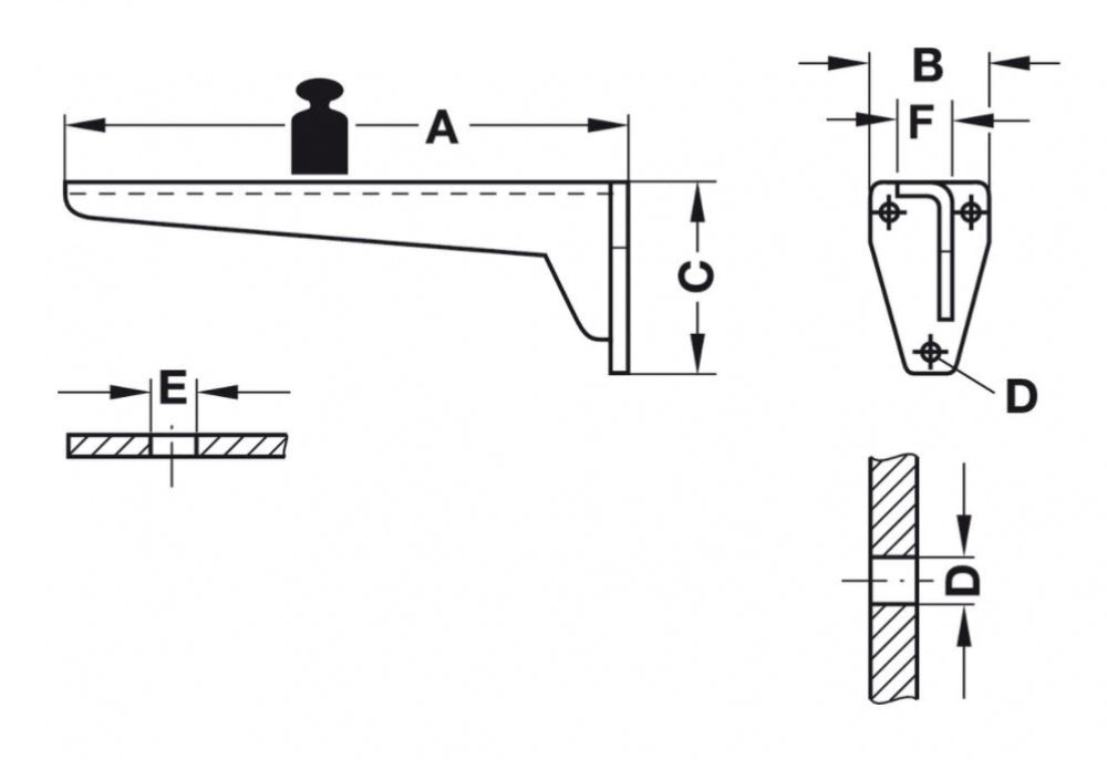 Hafele Hebgo Wall Bracket