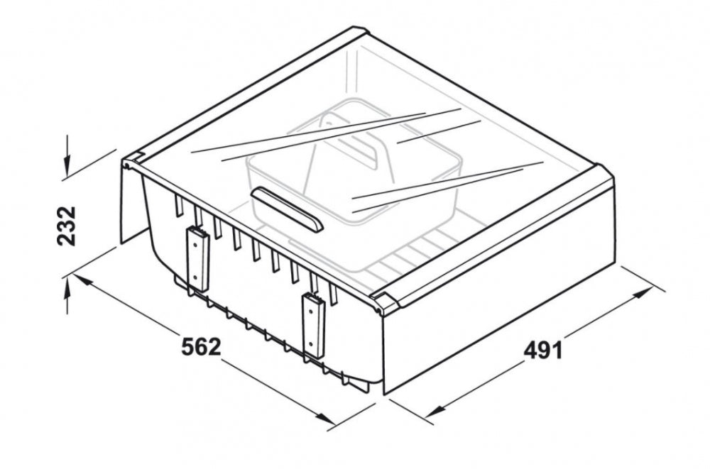 Hafele Hailo Pantry Food Drawer Box