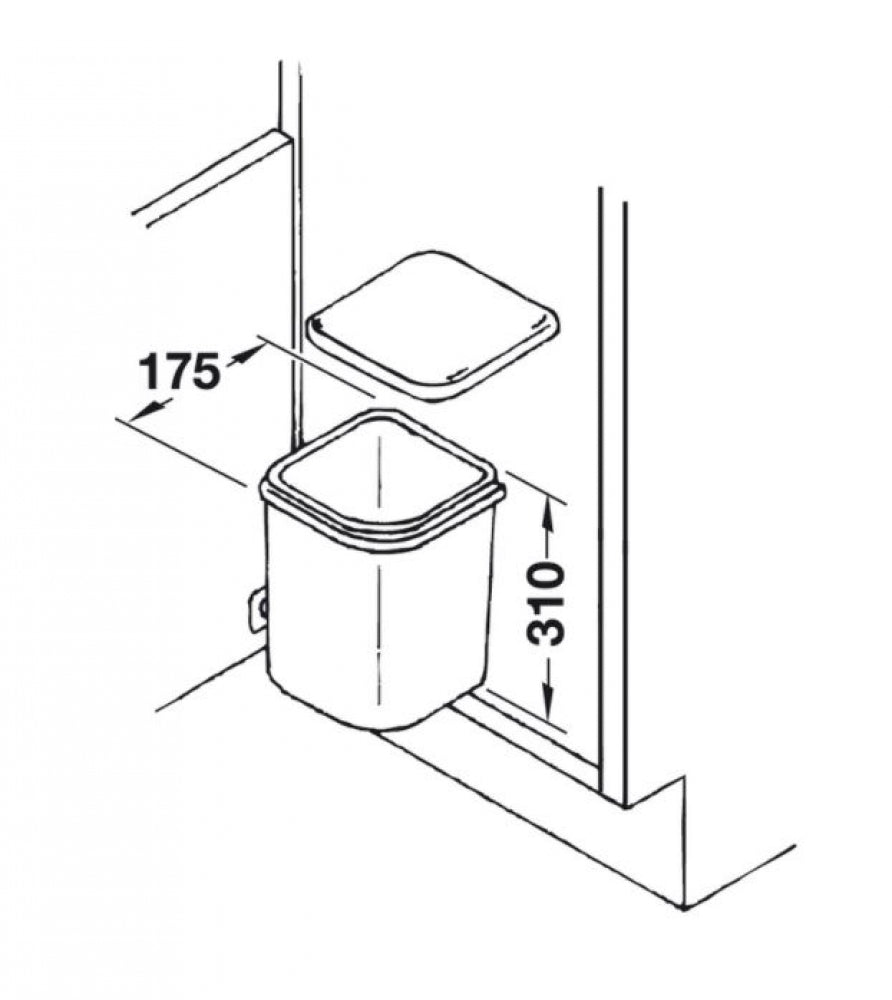 Hafele Hailo Pico Waste Bin Single 5L