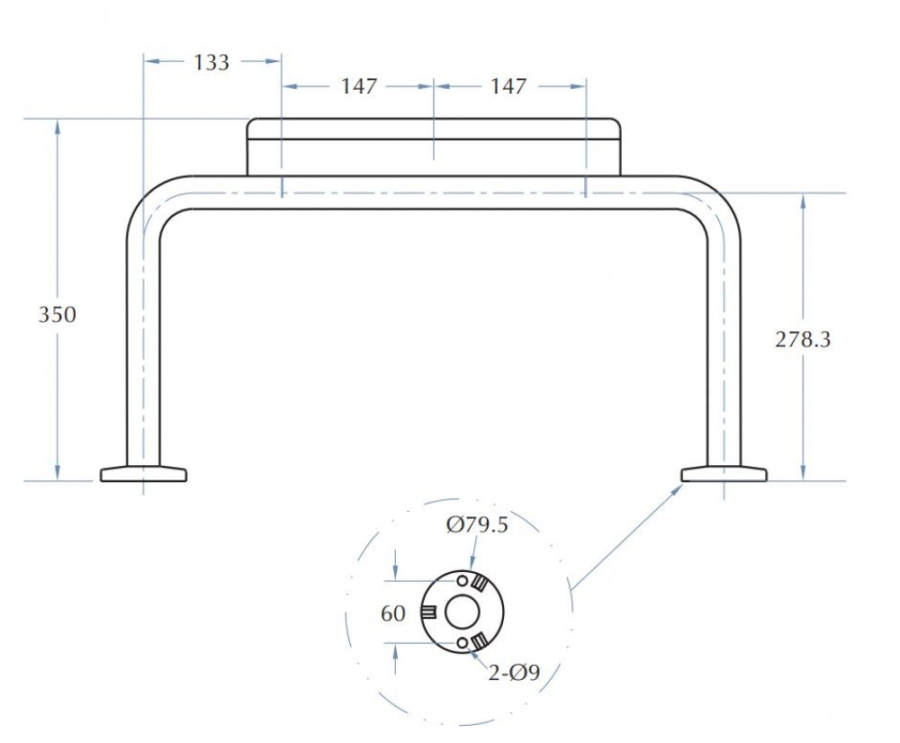 Bradley 9575 Toilet Backrest