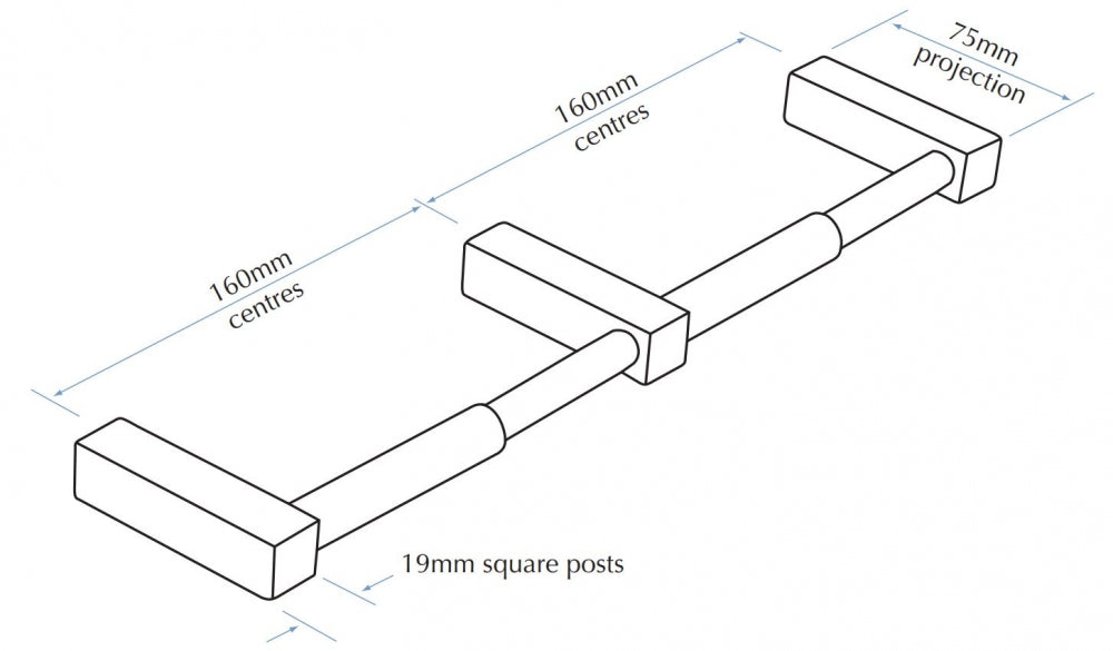 Bradley Triumph TR023 Double Toilet Roll Holder