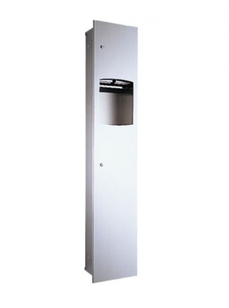 Bradley Contemporary 22477 Combo Unit Towel Dispenser and Waste Bin 45L