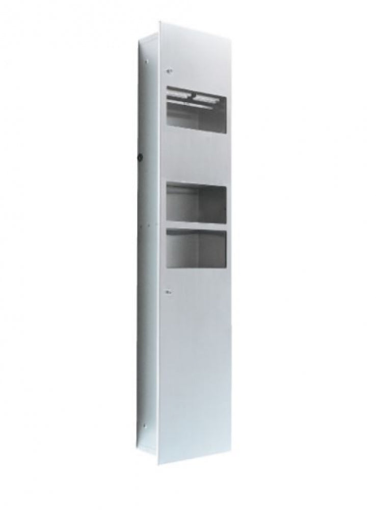 Bradley Contemporary 3-in-1 Combination Paper Towel and Waste Bin Recessed