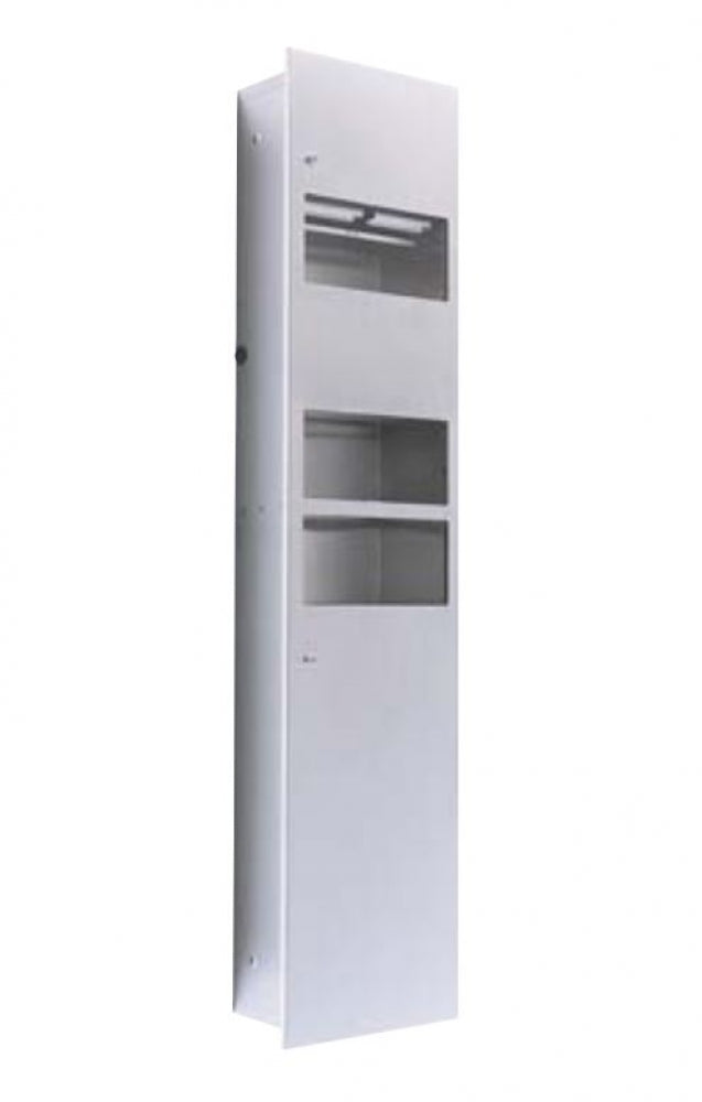 Bradley Contemporary 3-in-1 Combination Paper Towel and Waste Bin Recessed