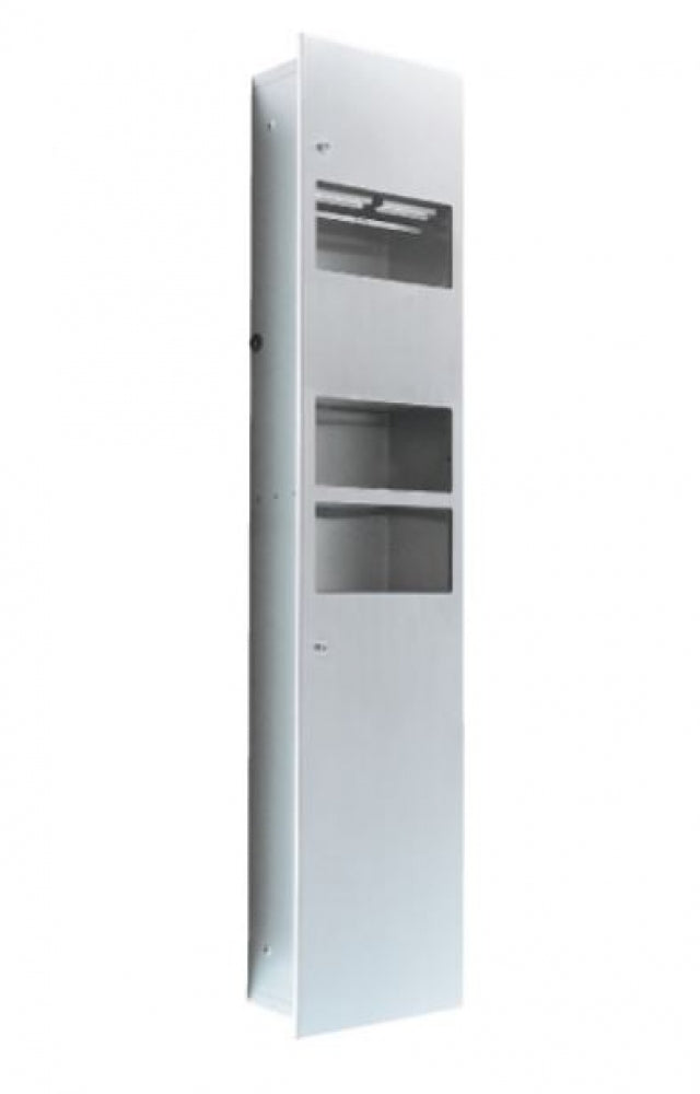 Bradley Contemporary 2847A 3-In-1 Unit Towel Dispenser Hand Dryer Waste Bin 30L