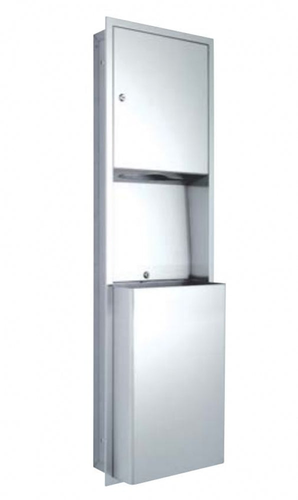 Bradley Retro 234 Combo Unit Towel Dispenser and Waste Bin 45L