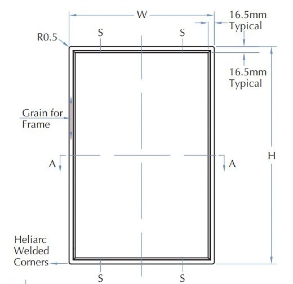 Bradley 782 Glass Mirror with Black Frame