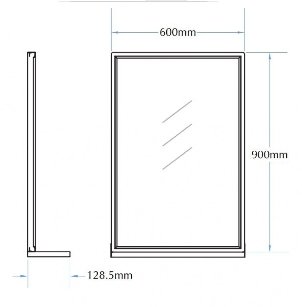 Bradley 7825 Glass Mirror with Shelf