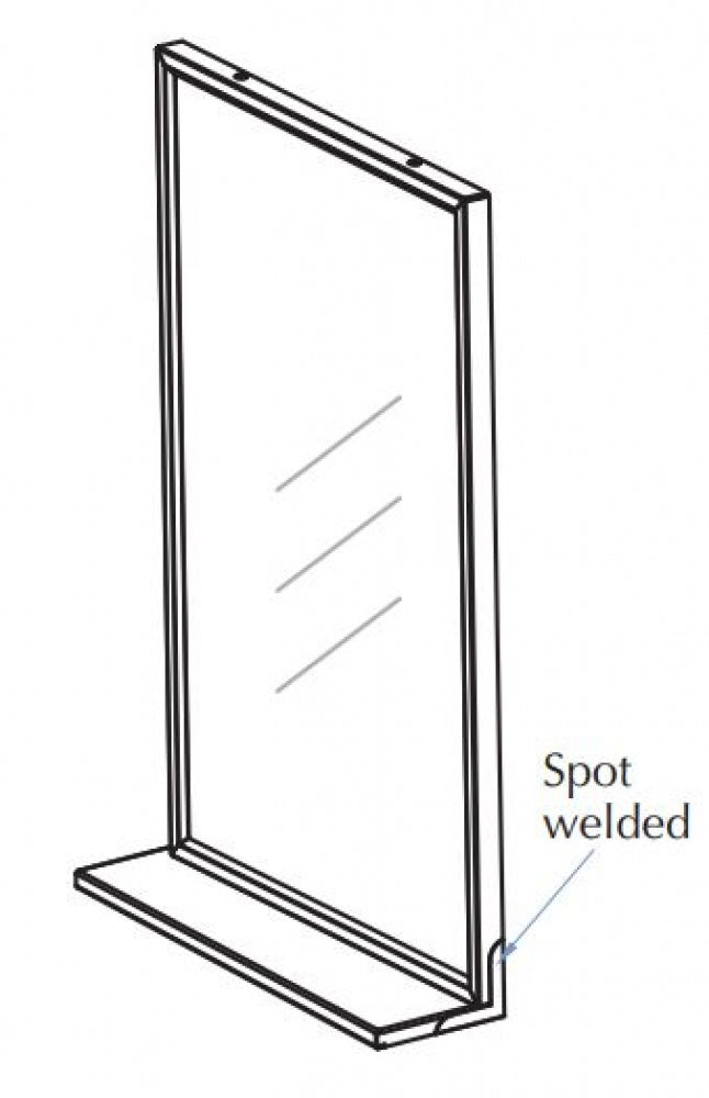 Bradley 7825 Glass Mirror with Shelf