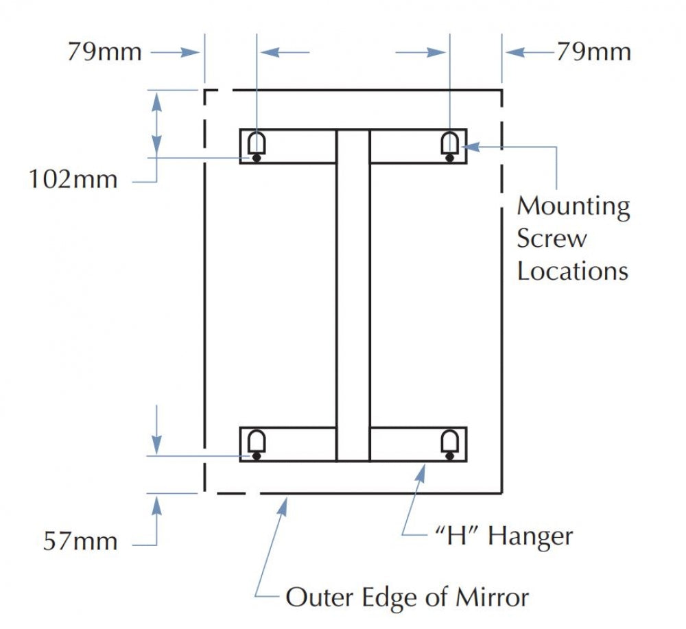 Bradley 740 Glass Tilt Mirror