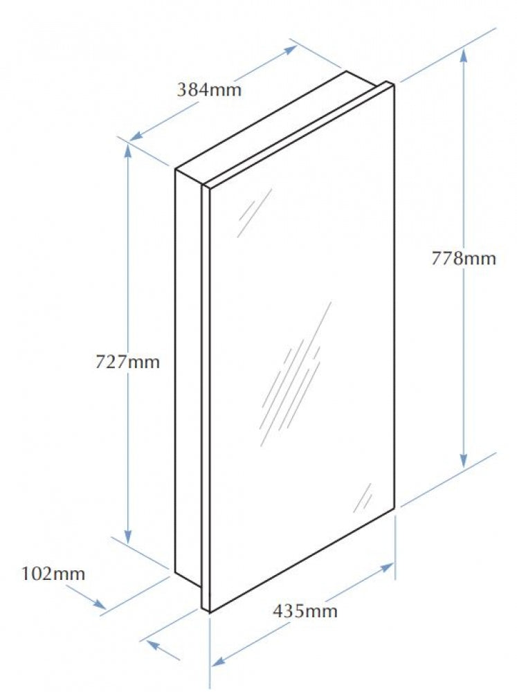 Bradley Aged Care 7176 Medicine Cabinet 4 Shelves