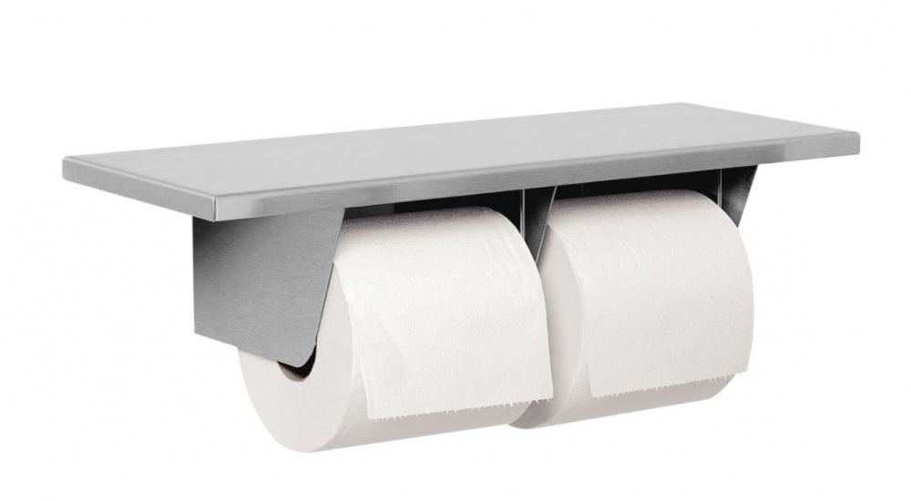 Bradley 5263 Double Toilet Roll Holder with Shelf