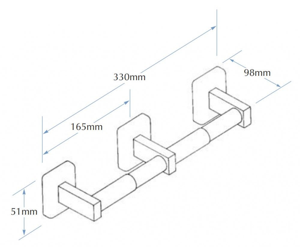 Bradley 523 Double Toilet Roll Holder