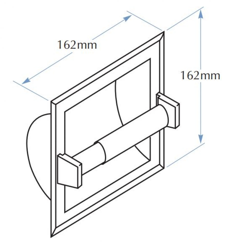 Bradley 5104 Single Toilet Roll Holder Recessed