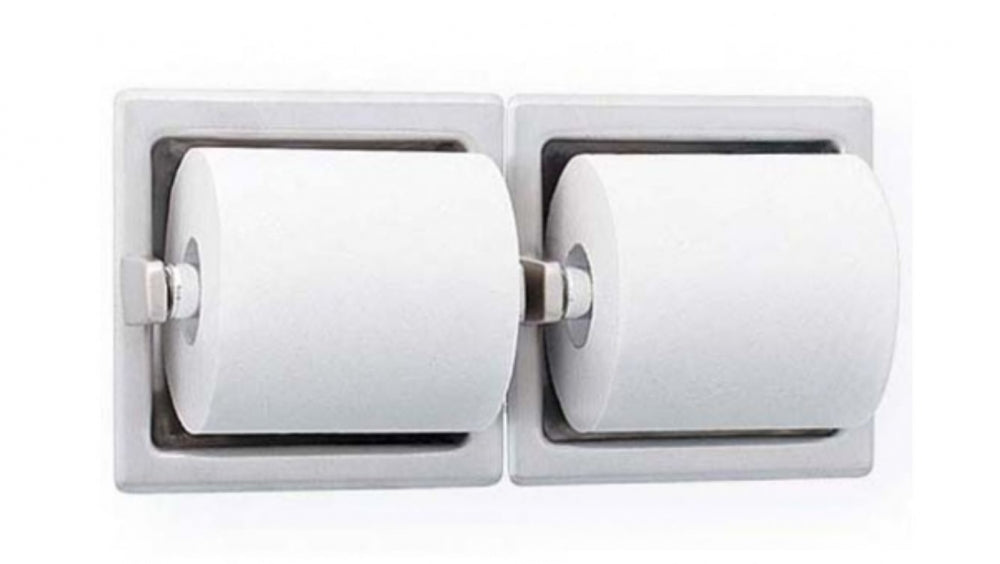 Bradley 5124 Double Toilet Roll Holder Recessed