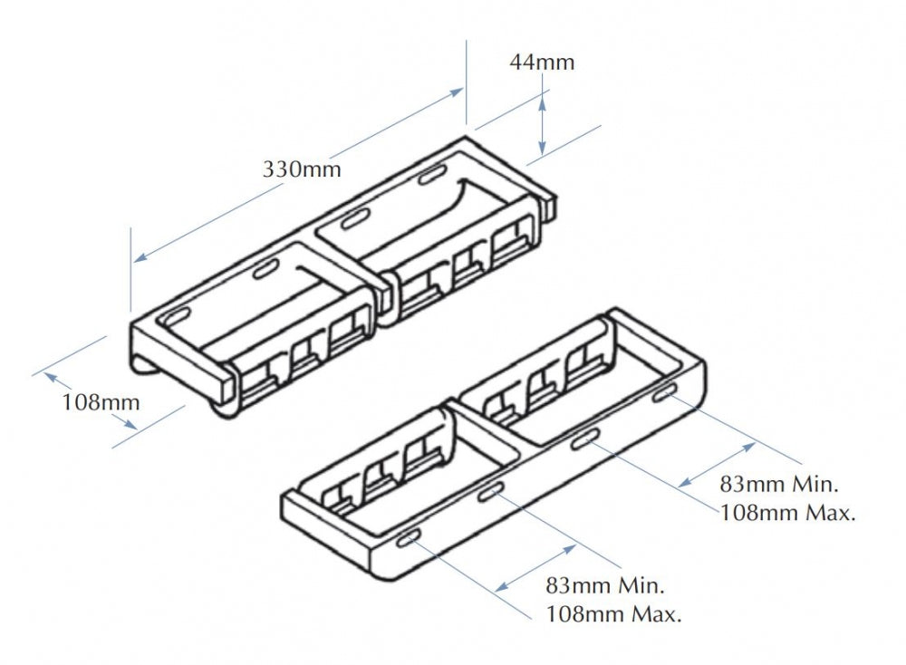 Bradley 5241 Double Toilet Roll Holder Controlled Delivery