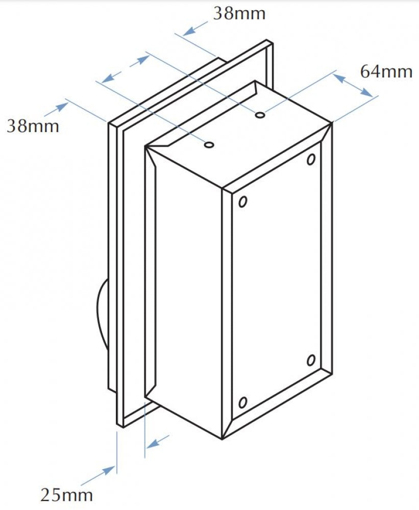 Bradley 5412 Double Toilet Roll Dispenser Recessed Lockable