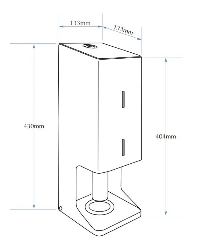 Bradley 5463 Triple Toilet Roll Dispenser