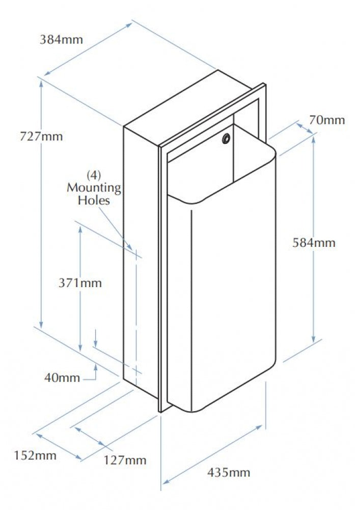 Bradley Retro 346 Waste Receptacle 45L