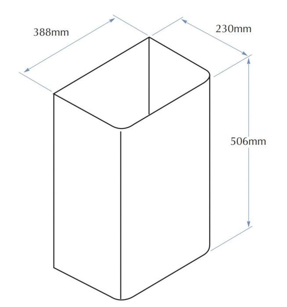 Bradley 356 Wall Mount Bin 60L
