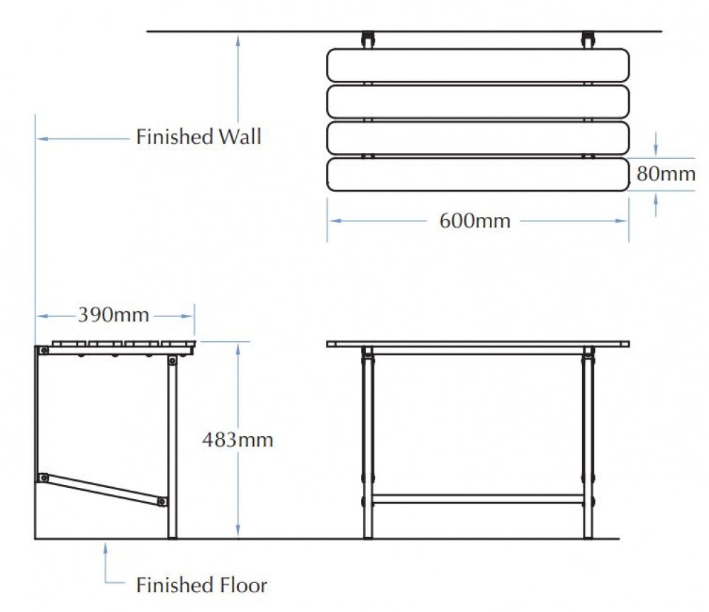 Bradley 9555-24 Folding Shower Seat