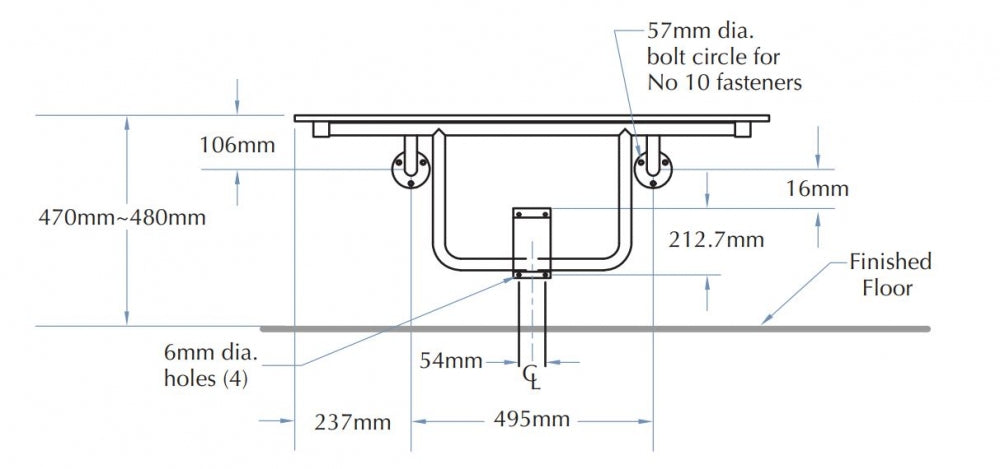 Bradley 9562-40 Folding Shower Seat
