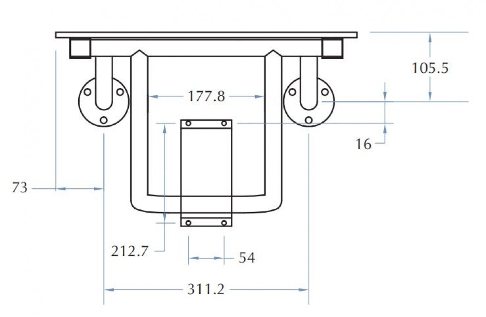 Bradley 9562 Folding Shower Seat