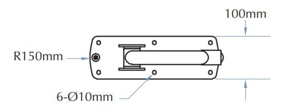 Bradley 812-102-AT Bariatric Drop Down Grab Rail with Leg
