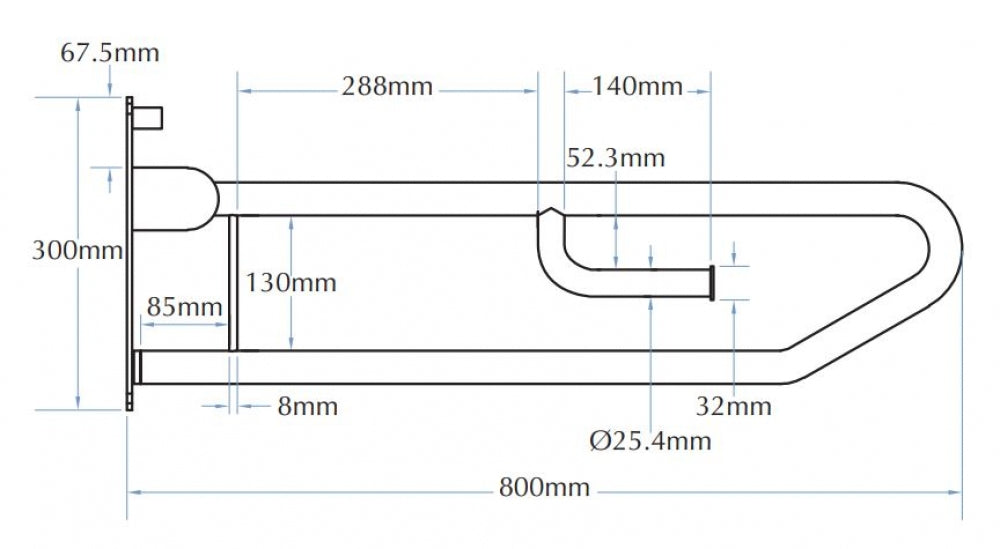 Bradley 832-101 Drop Down Rail