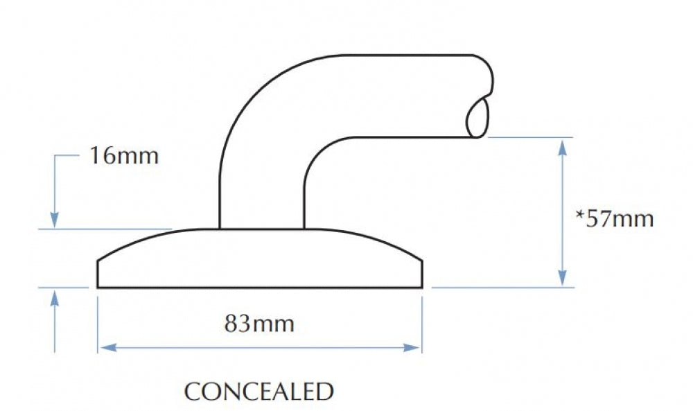 Bradley 832-012-MB Grab Rail and Towel Rail
