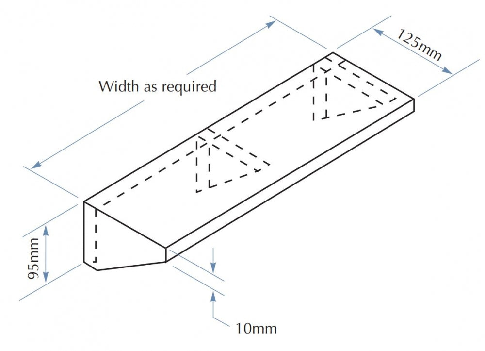 Bradley 755A Shelf 125mm Deep