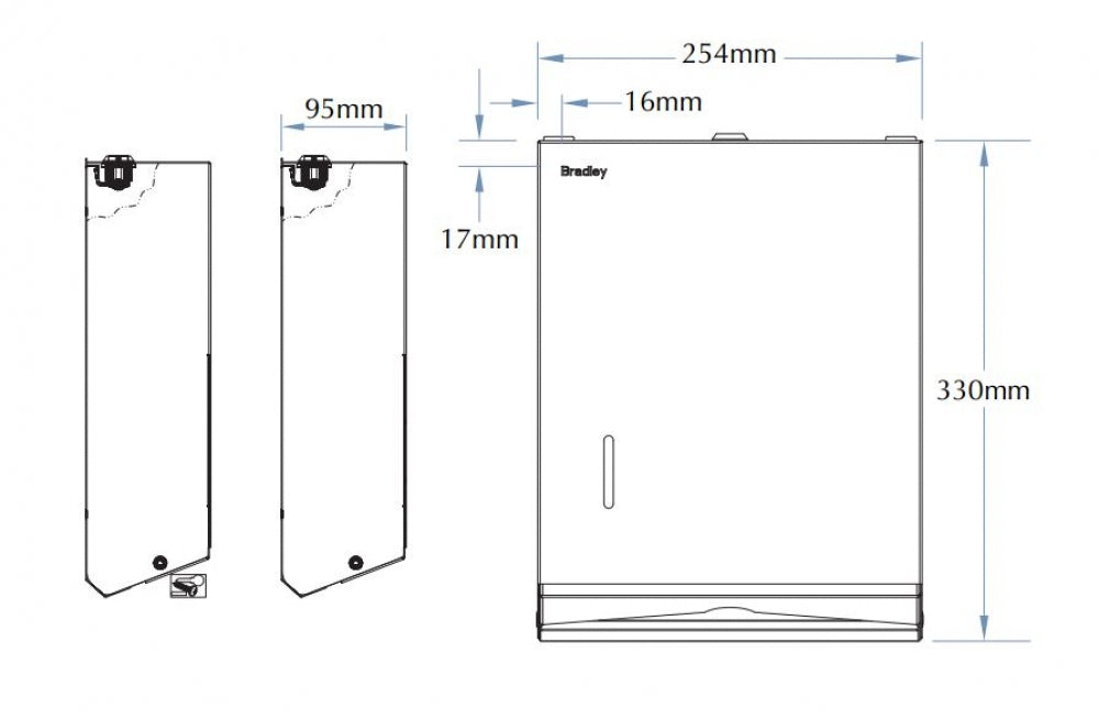 Bradley Contemporary 256-15JE Paper Towel Dispenser
