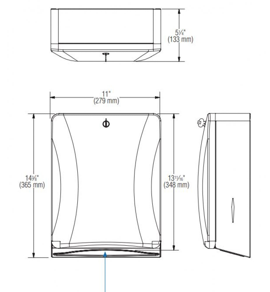 Bradley Diplomat 2A10 Paper Towel Dispenser Curved