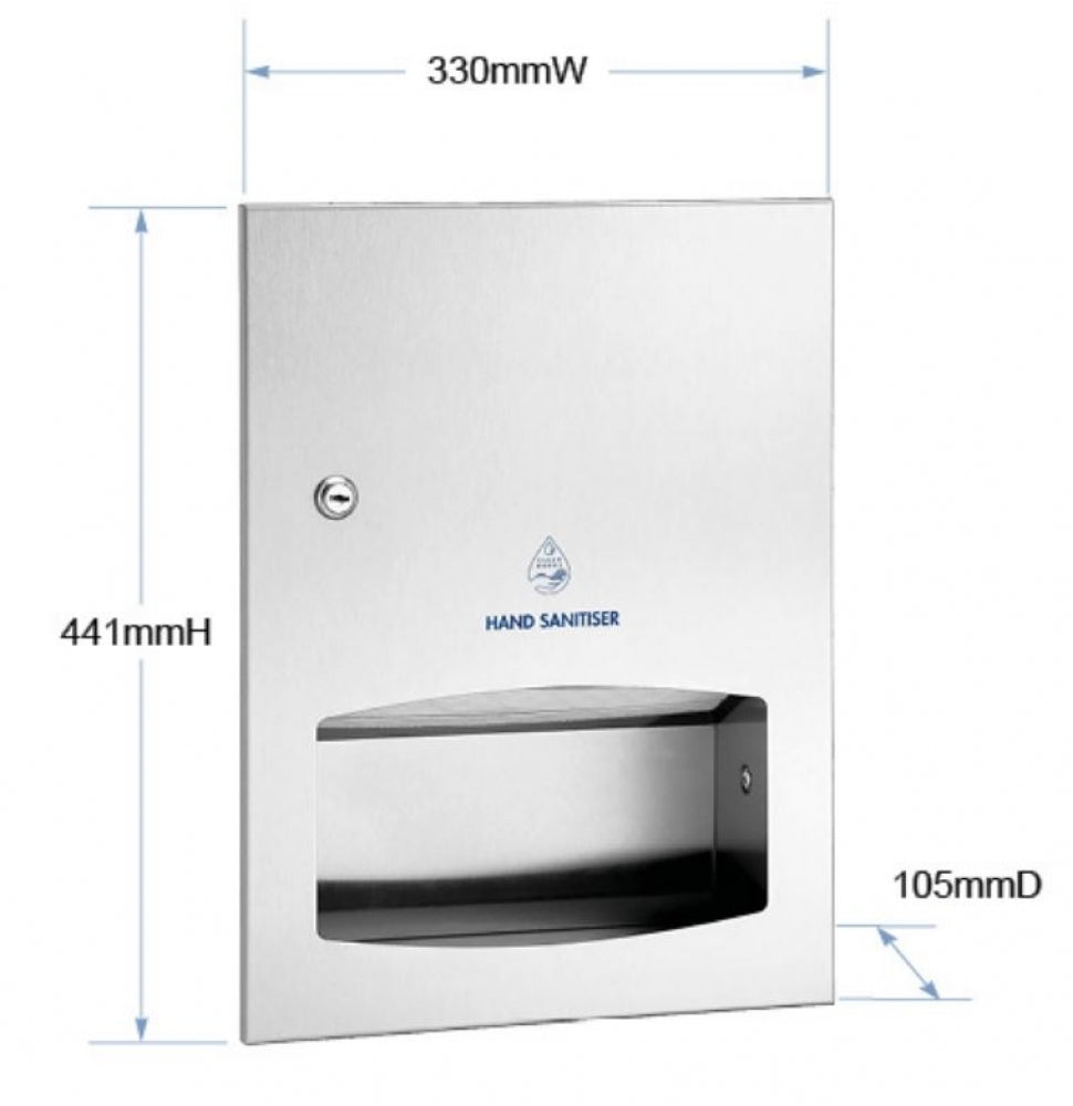 Bradley Cleanhands 6848 Sensor Sanitiser Dispenser Recessed