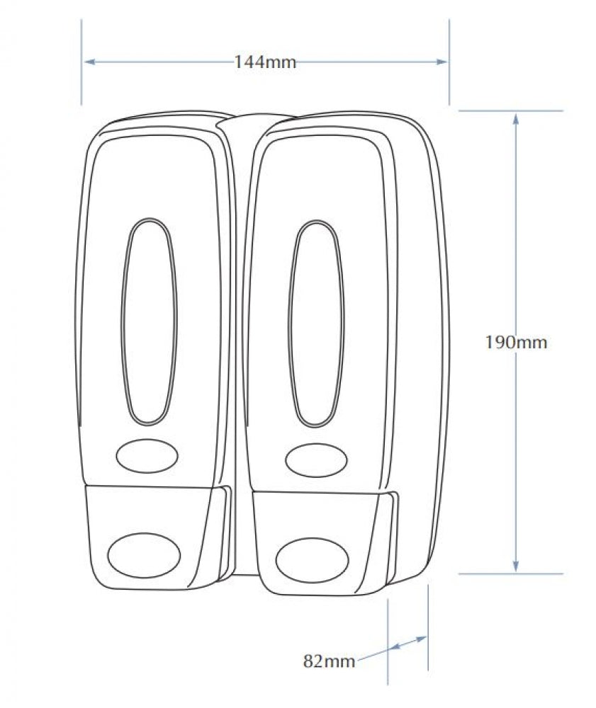 Bradley 6153 Dual Liquid Soap Dispenser