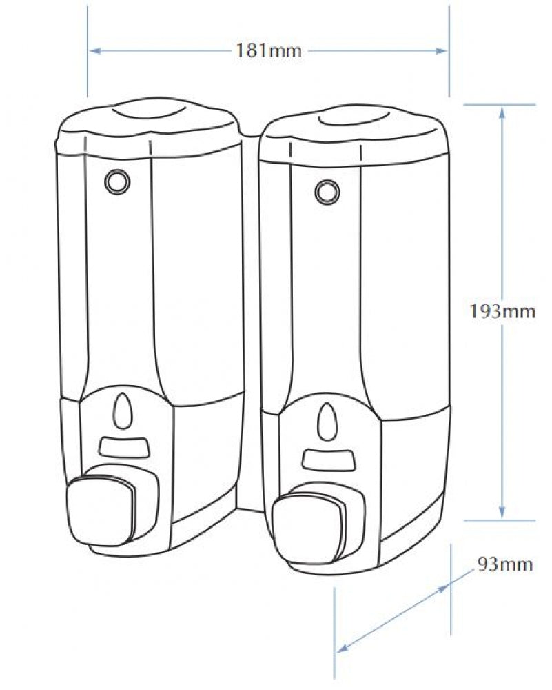 Bradley 6253 Dual Liquid Soap Dispenser