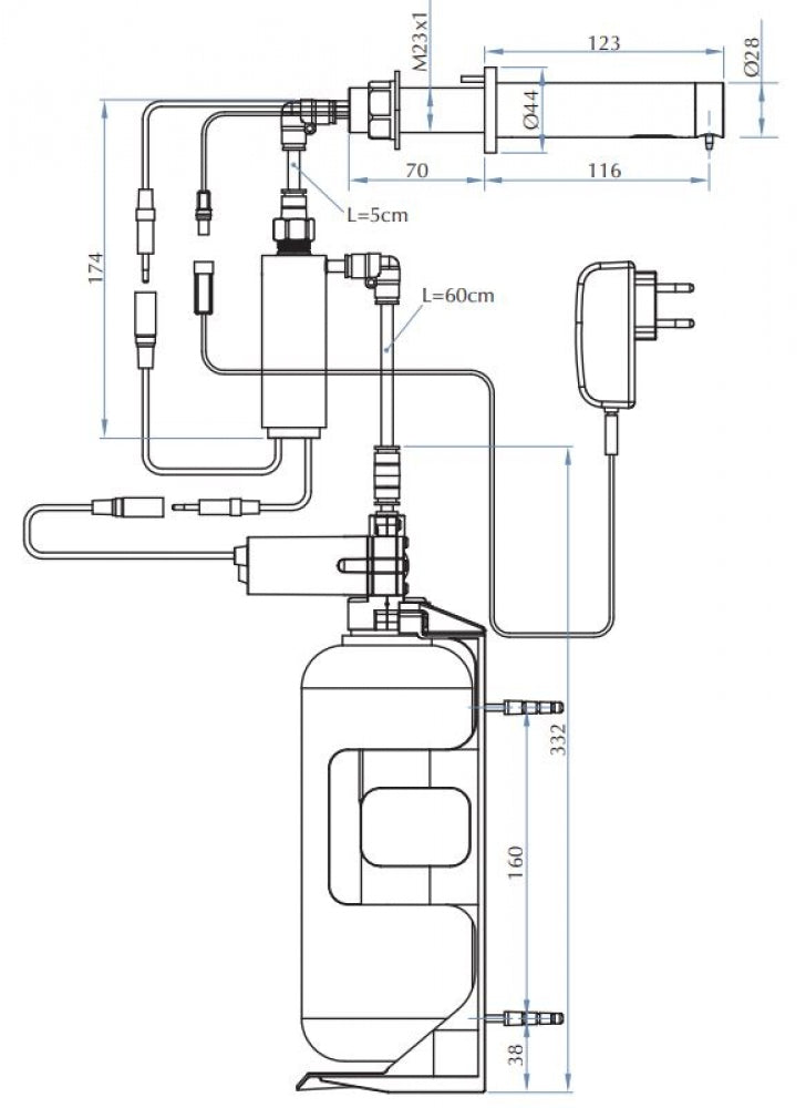 Bradley 6089-OP1 Wall Soap Dispenser Foam Sensor 1L